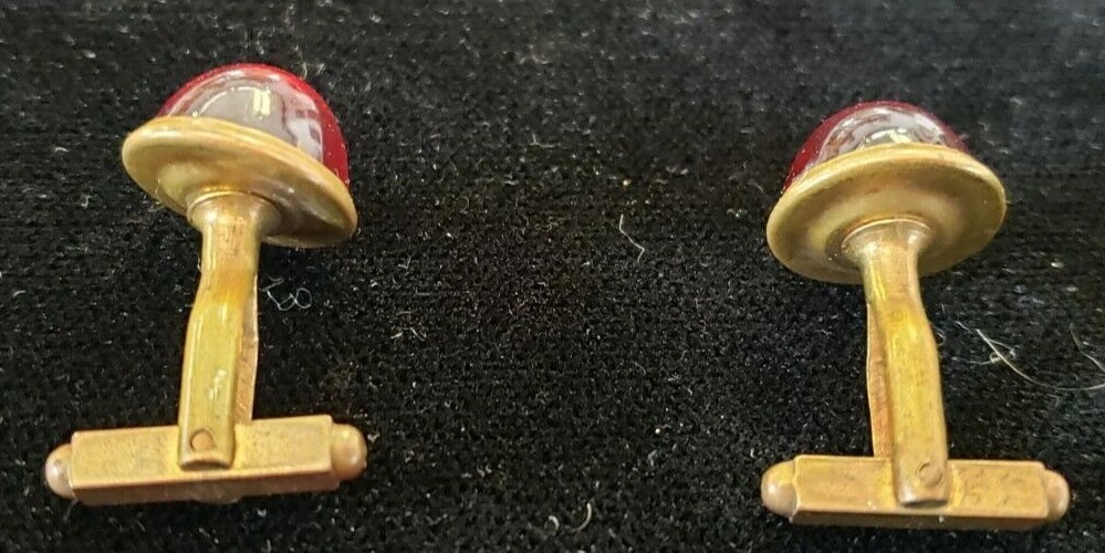 Swank Ruby colored crystal bullet back style cuff… - image 3