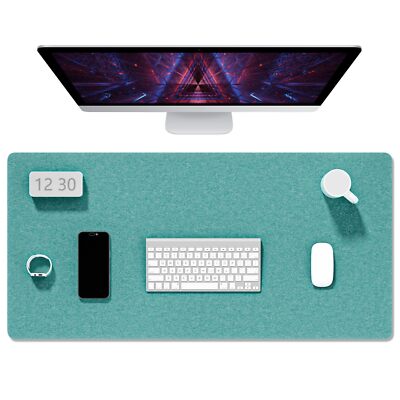 Felt Desk Mat Minimalist Large Mouse Pad XXL 35.5 x 15.7 in Desk Matt for Des...