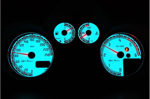 147 GTA GT ALFA ROMEO glow gauge plasma dials tachoscheibe fondini ricambri - Picture 4 of 8