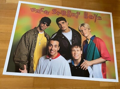 Vintage 90s BACK STREET BOYS poster EDIBAS NEW as found 64cmX87cm