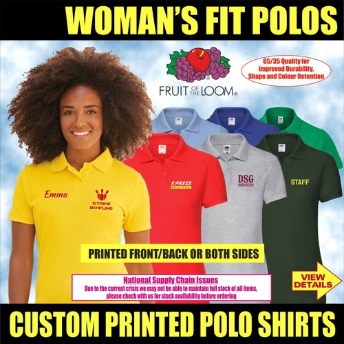Women's Custom Printed Polo Shirt 