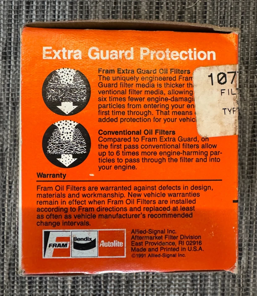 Filtro de aceite de motor giratorio Fram PH966B Extra Guard genuino Foto 4 de 4