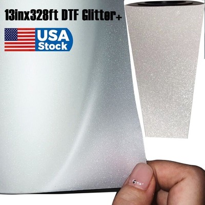 Cold Peel PET DTF Glitter+ Film 13in x 328ft DTF Transfer Film Roll