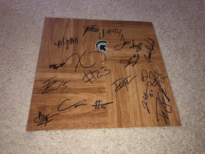 2019-2020 MICHIGAN STATE ST SPARTANS BASKETBALL TEAM SIGNED 12X12 FLOOR TILE COA | eBay