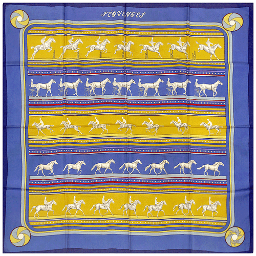 Hermes Schal SEQUENCES Seide Foulard Carre CATY LATHAM 90cm - Bild 2 von 6