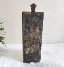 19c Antique Lacquered Wooden Script Slate Manuscript Agreement Board Old WN345