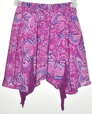 Children's Place Skirt Purple Butterfly Elastic Waist Girls Sz Small 5/6 EUC