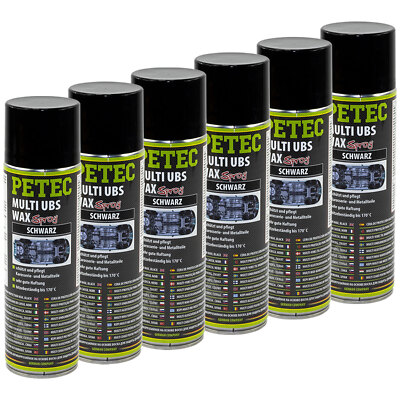 6x 500 ml PETEC Multi UBS Unterbodenschutz Wachs Korrisonsschutz Rostschutz