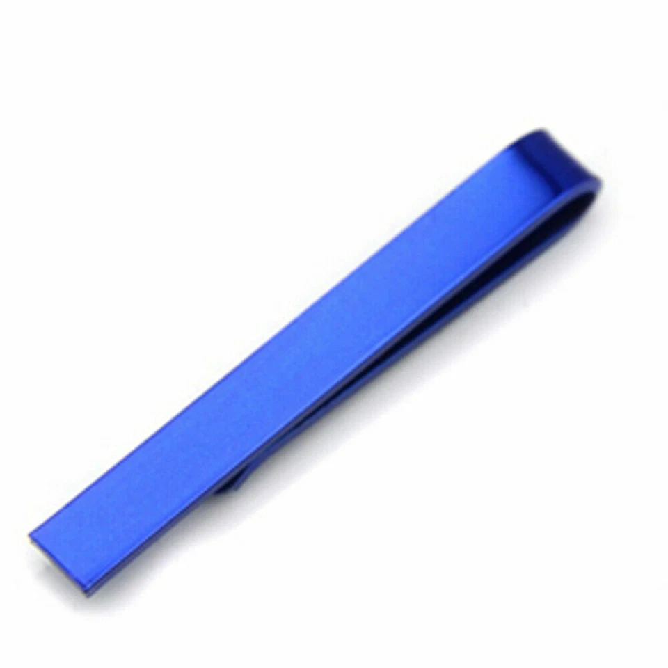 Gentlemen Stainless Steel Bright Color Tie Clip Bar Necktie Wedding Mens Jewelry - Image 4 of 4