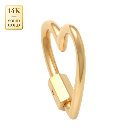 Conector potenciador de corazón de oro sólido real 14K, cadena duradera eslabón de dijes múltiples - Imagen 9 de 15
