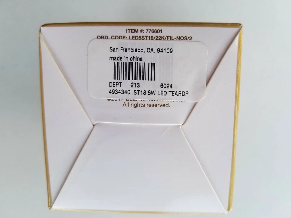 Pottery Barn LED Teardrop Filament 40W Equivalent Light Bulsb #1 - Image 3 of 3