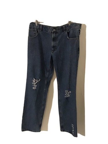 Distressed Mens Jeans Cotton Washed 