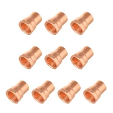 10 PCS EFIELD 3/4"  C x 3/4" FNPT Copper Female Adapter Fittings, Lead Free
