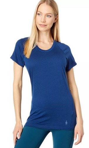 Smartwool Indigo Blue Merino Wool Women T Shirt Size Small $75 - Picture 2 of 6