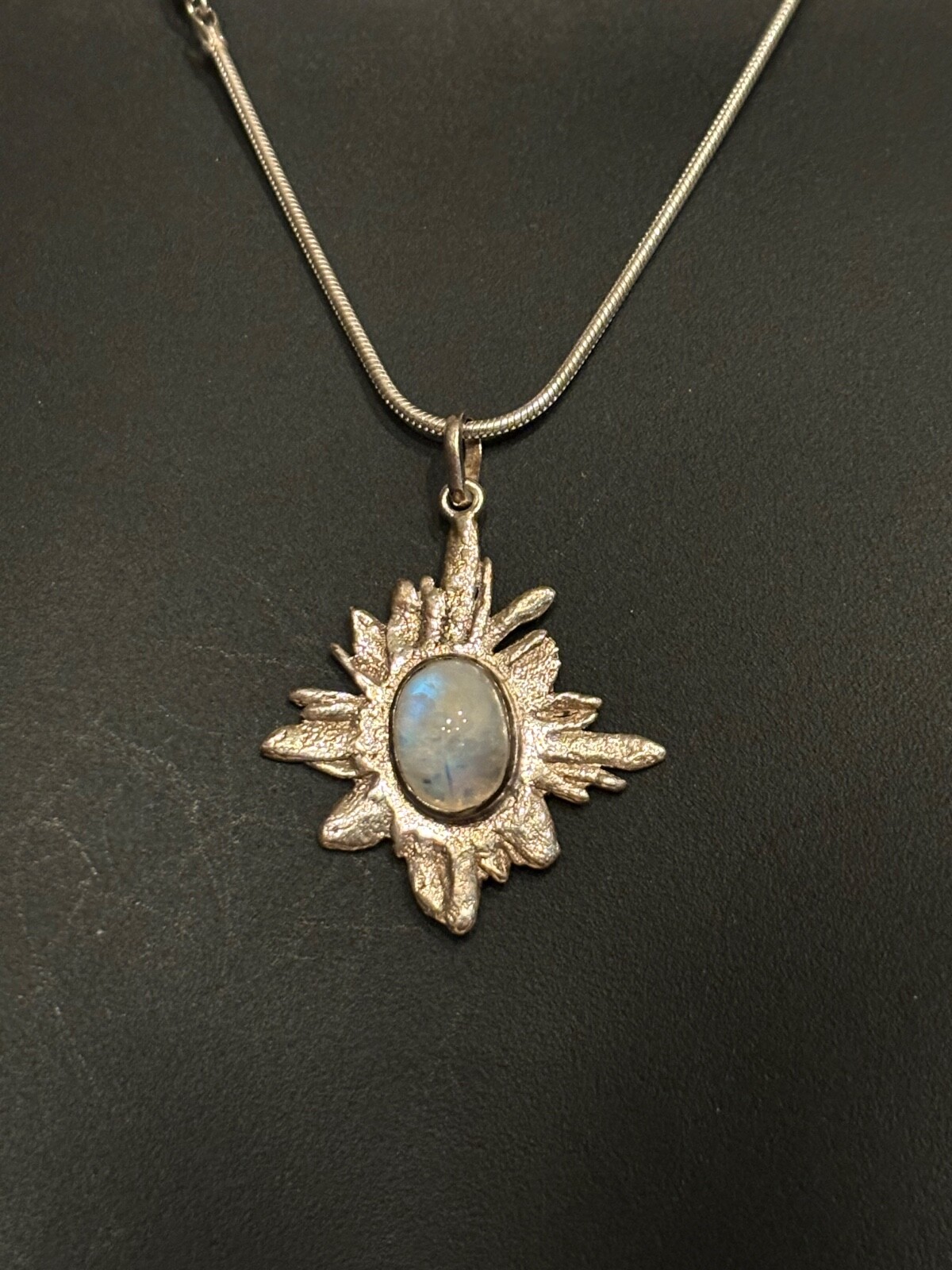 ARTISAN CELESTIAL SILVER STAR MOONSTONE PENDANT A… - image 1