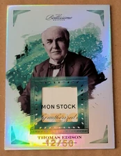 2023 Bellissimo Edition Thomas Edison Green Relic Card 12/50 Made