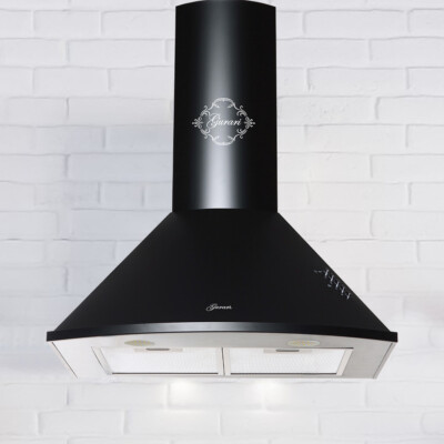 Gurari Dunstabzugshaube 60cm 1000m³/h Wandhaube Abzugshaube LED Schwarz NEU LED