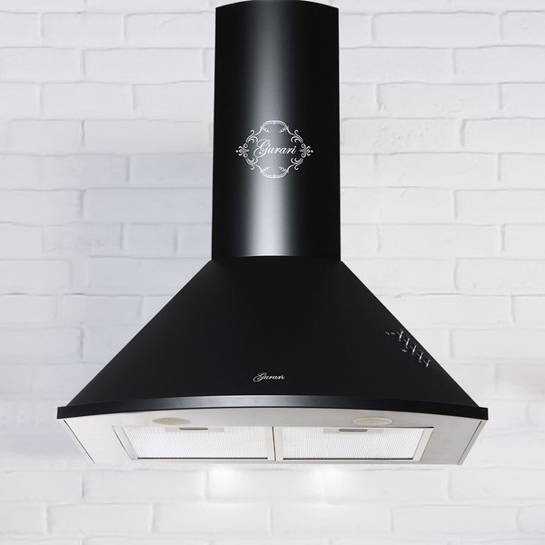 Gurari Designerhaube Dunstabzugshaube 60Cm 1000M³/H Wandhaube Abzugshaube Black-image