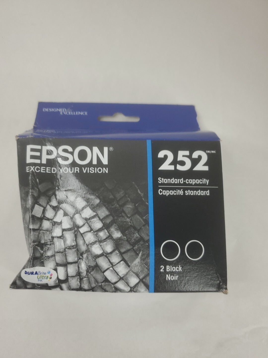 Epson 252 Standard Capacity Black Ink Cartridges Exp 4/27 2 Pack