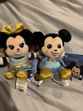 Disney World 50th Anniversary Wishables Mickey Mouse  Minnie Plush Set - NEW