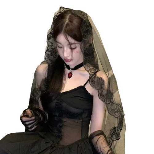 Wedding Veil and Gloves Set Delicate Laces Veils Exquisites Transparents Veils - Picture 9 of 9