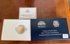 2003 US Mint First Flight Clad uncirculated Half dollar coin with box and COA