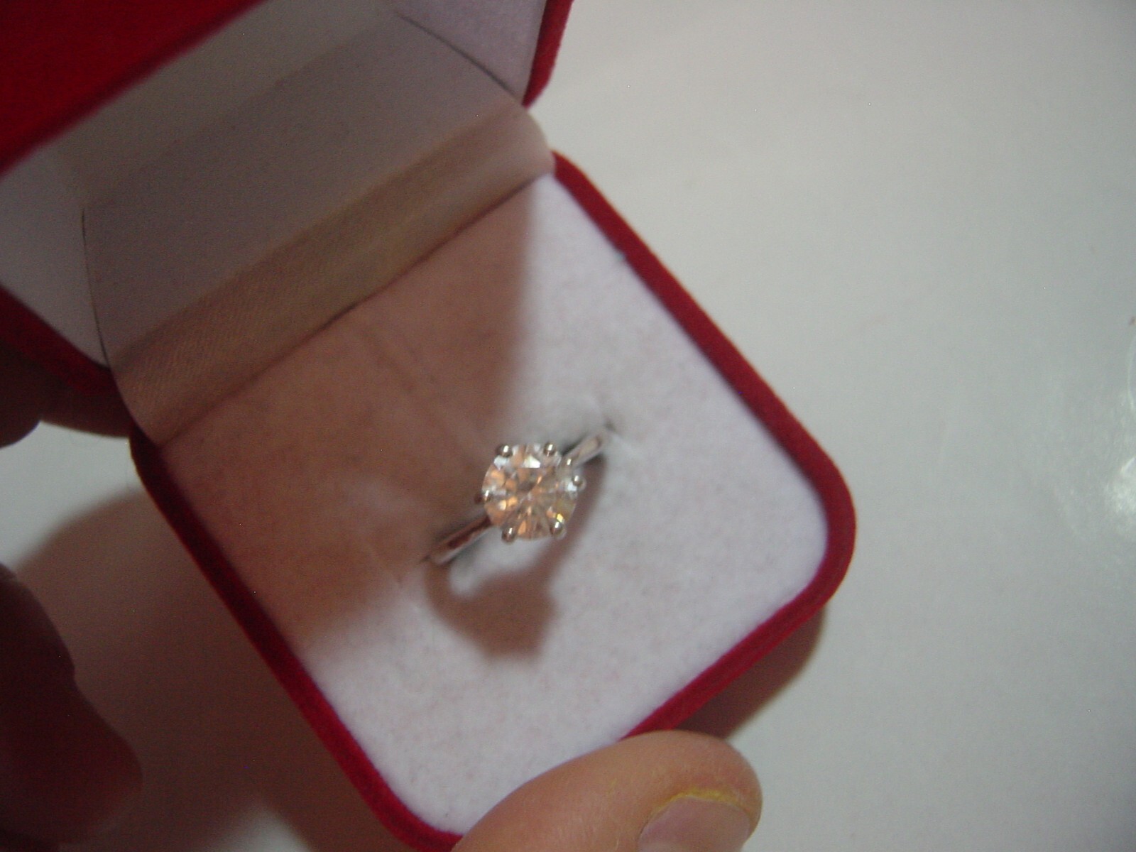 VINTAGE BEAUTIFUL SOLID SILVER RING-BIG SINGLE SP… - image 3