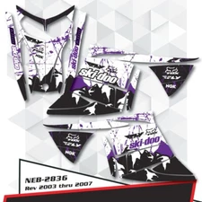 GRAPHIC DECALS STICKERS WRAP KIT FOR SKI-DOO REV MXZ SUMMIT GTX 03-07 NEB-2836
