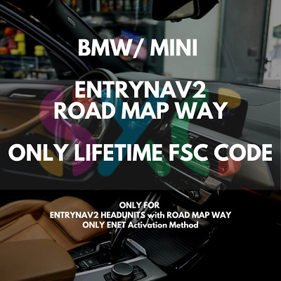 BMW MINI Road Map Update Sat Nav 2026 EntryNav2 WAY ONLY FSC CODE