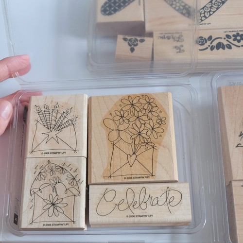 13 Stampin Up Card Making Stamps Valentine's Day Angel Worship Hearts Flower - Picture 2 of 7
