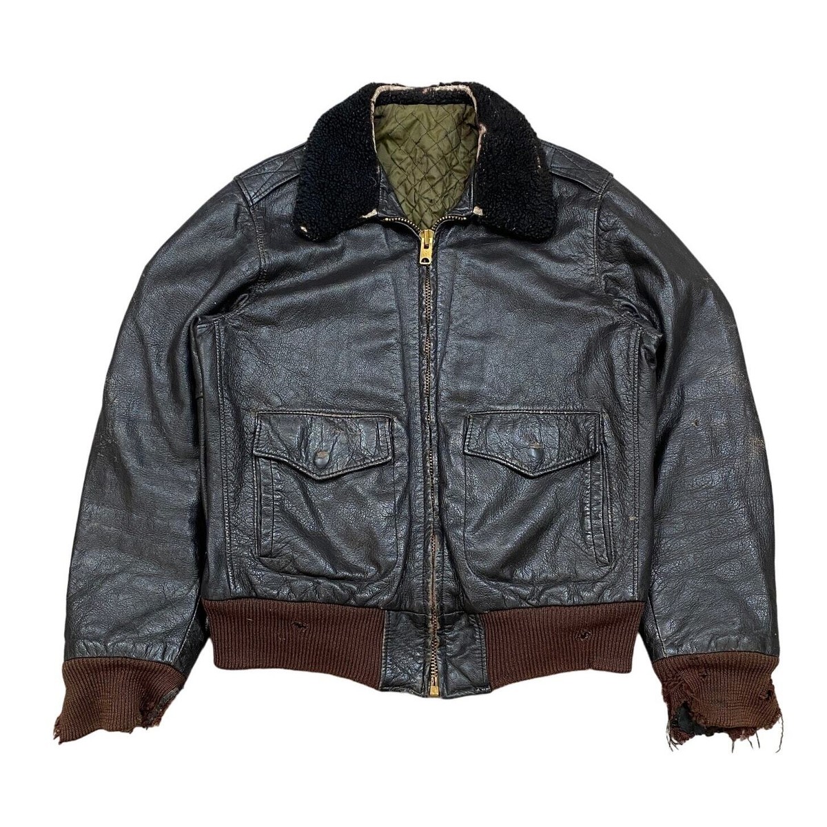 True Vintage 50s 60s Aviator Bomber Flight Jacket Talon True Vintage 50s 60s Aviator Bomber Flight Jacket Talon