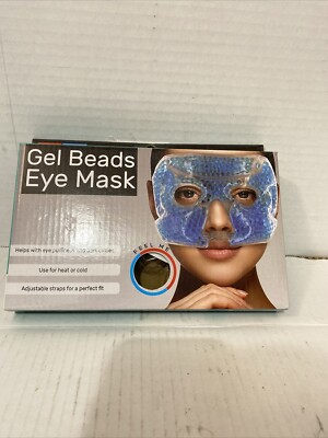 Gel Beads Eye Mask Therapeutic Adjustable Reusable Hot/Cold Headache Relief New