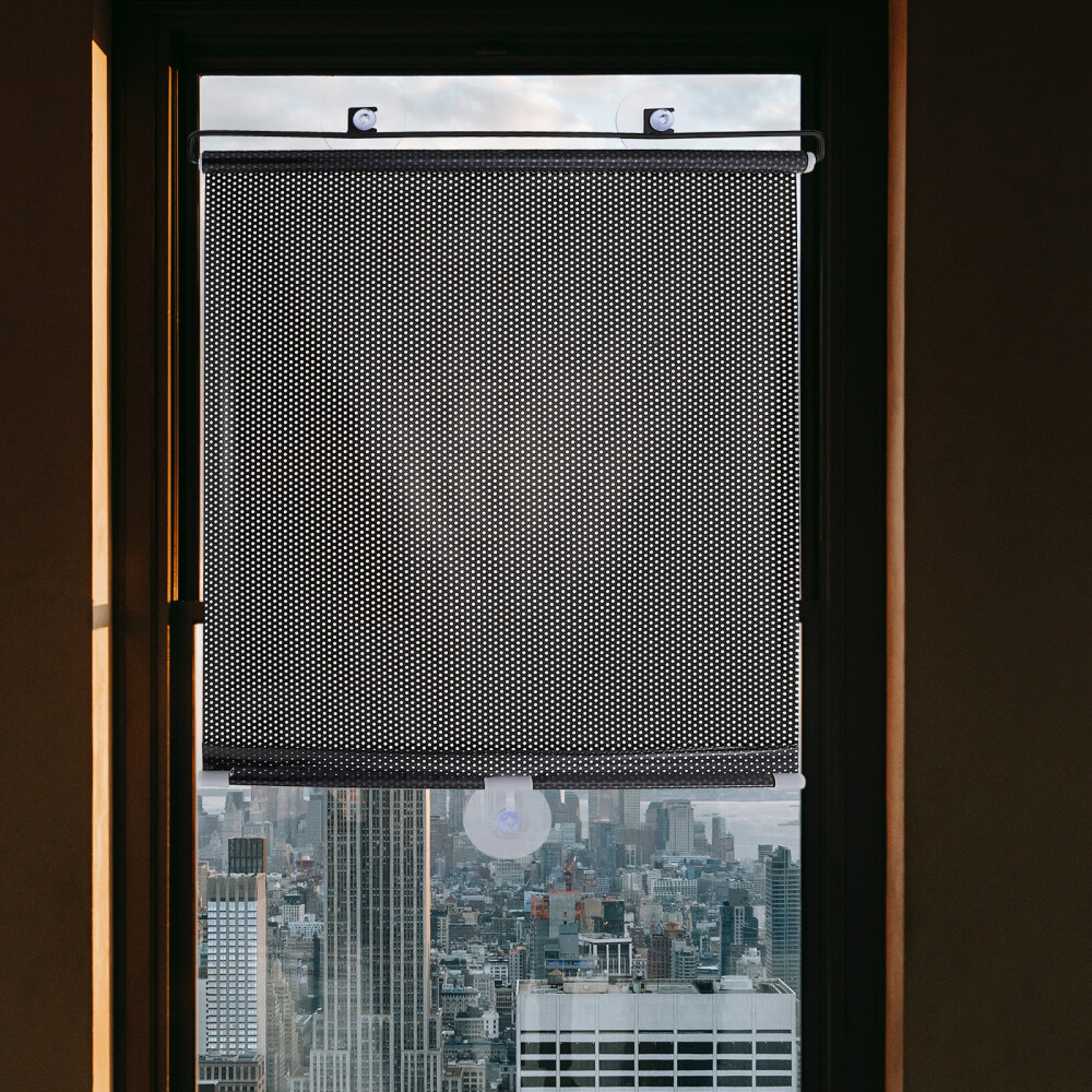 Blackout Roller Blinds Suction Cup Sun Shade Privacy Fence Screen eBay