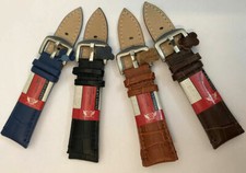 19,21,23mm ECHTES-NAPPA LEDER-UHRENARMBAND CAVADINI BREITE SCHLIESSE IN ERHÄLTLI