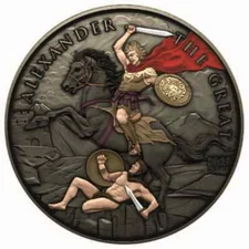 ALEXANDER THE GREAT LEGENDARY WARRIORS 1 oz Silver Coin USA