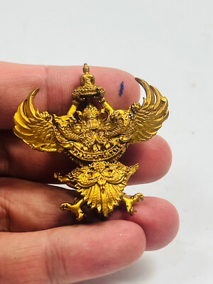 GARUDA PHAYA KRUT THAI Buddha AMULET MAGIC BRONZE EAGLE BIRD