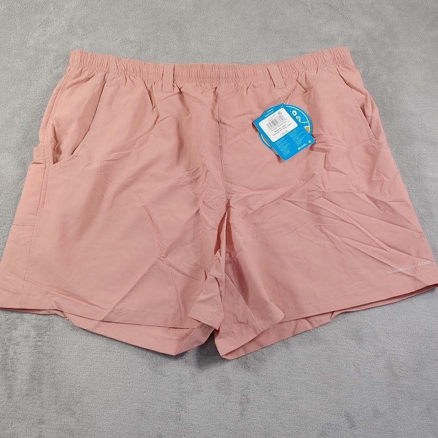 Columbia PFG Backcast III Water Shorts Mens XL Pink 6in Omni-Shade UPF 50