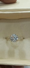 2Ct Round Cut Lab Created Diamond Engagement Wedding 14K Yellow Gold Finish Ring