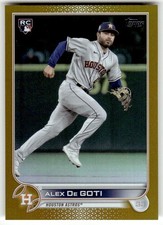 2022 Topps Update #US29 Alex De Goti Gold Foil Houston Astros Baseball