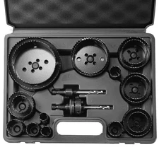 Hole Saw Kit, 18 PCS Saw Blades, 6 Drill Bits, 1 Hex Wrench, General Purpose Siz