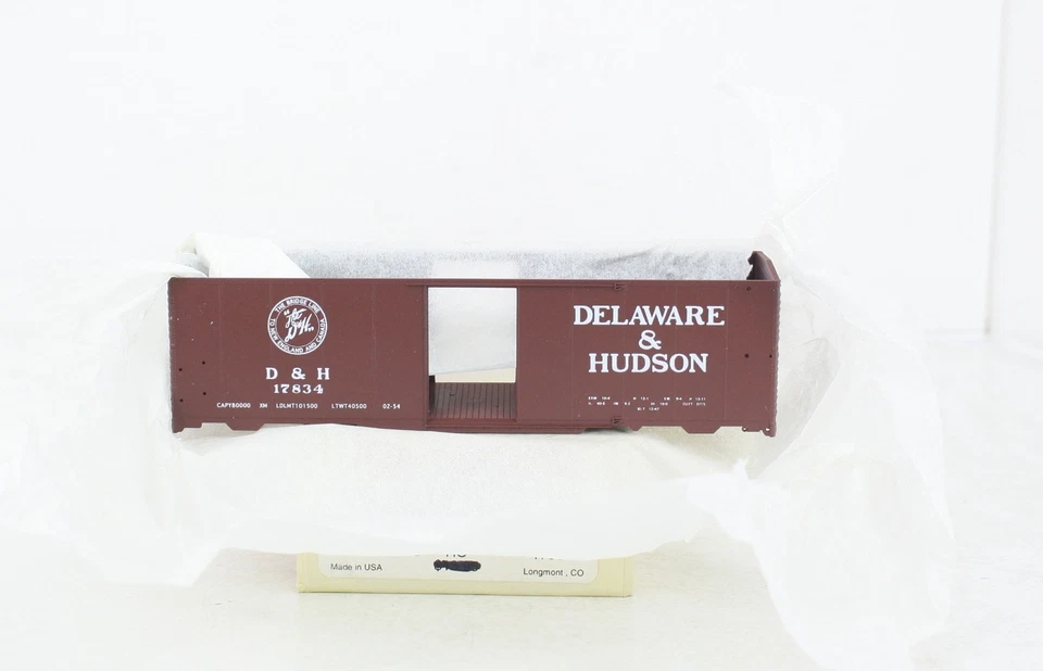 HO Red Caboose RC-8016-1d Delaware & Hudson 40’ AAR Box Car Round Herald 17834 - Image 2 of 3