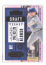 2020 Panini Contenders Pete Alonso #/99 Draft Ticket Purple Parallel SP 89 Mets