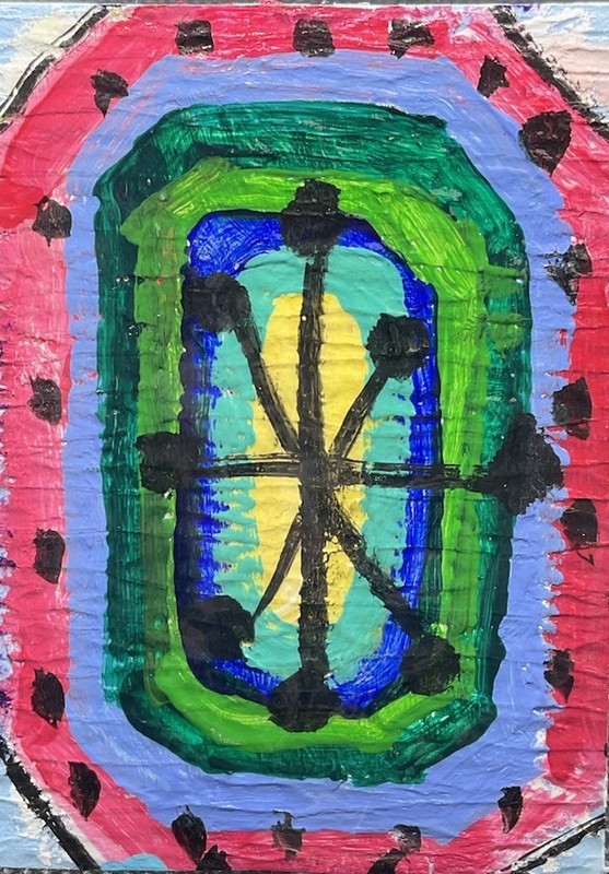 ACEO Original Painting 2.5”x3.5” by Miss Rina of Studio MRAO