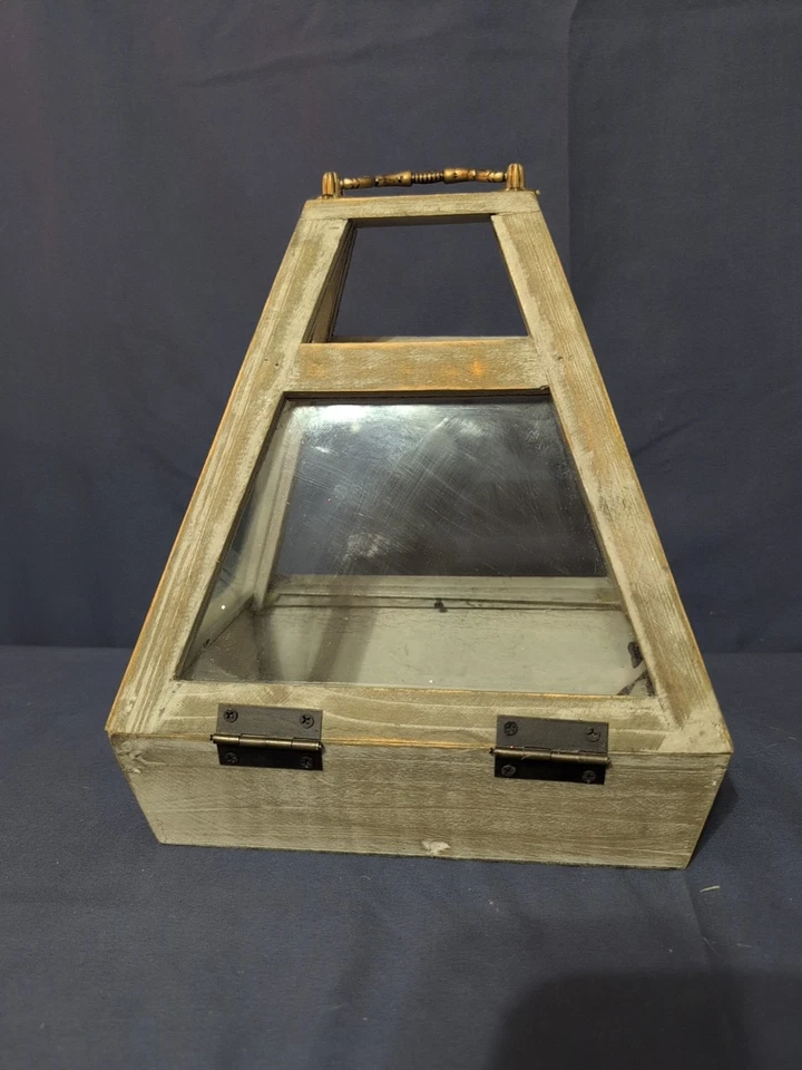 Terrario con bloqueo de guardián flores y plantas estuche de madera y vidrio, 12" x 8,5 Foto 4 de 4