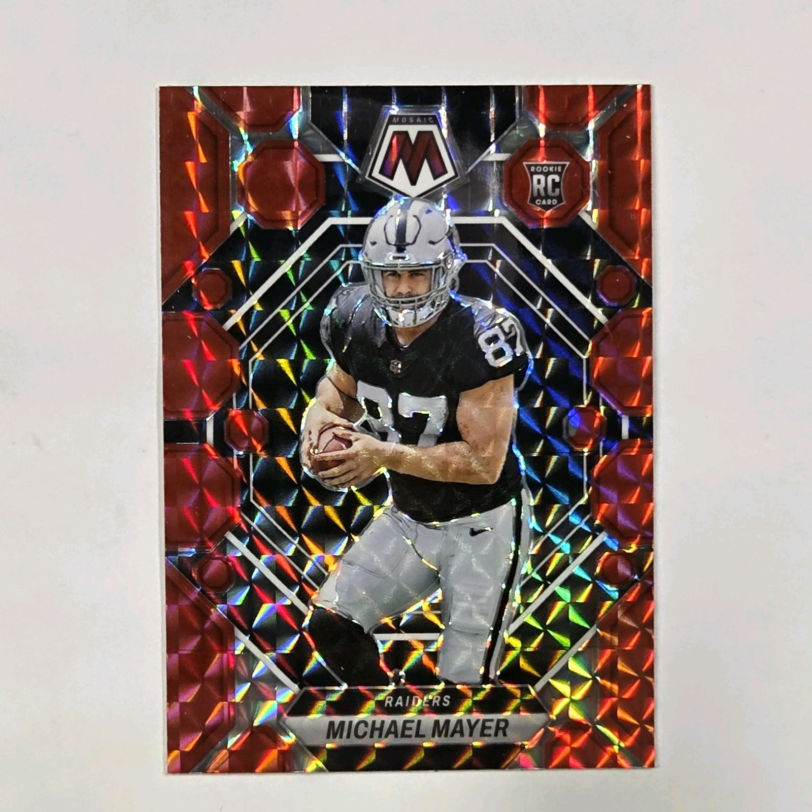 2023 Panini Mosaic - Rookies Michael Mayer #349 Red Mosaic Prizm (RC)
