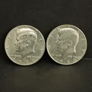 1980 P & D Kennedy Half Dollar 50 Cent Coin Avg Circ 