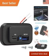 Durable 2-Port RV USB Outlet with 30W Power Delivery Quick Charge Capability