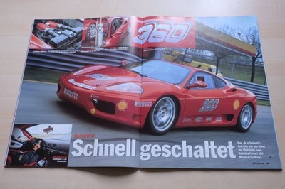 Rallye Racing 06/2000 Ferrari 360 Modena Challenge mit 400PS im Tracktest auf 3