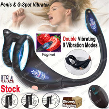 Men Penis Cock Ring Vibrator G-spot Dildo-Massager-Sex Toys For-Women-Couple