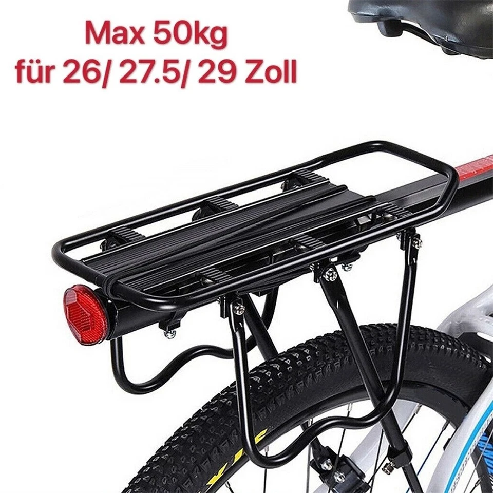 50kg Fahrrad Alu Gepäckträger verstellbar Mountainbike MTB hinten 26/27/28 Zoll - Bild 2 von 4